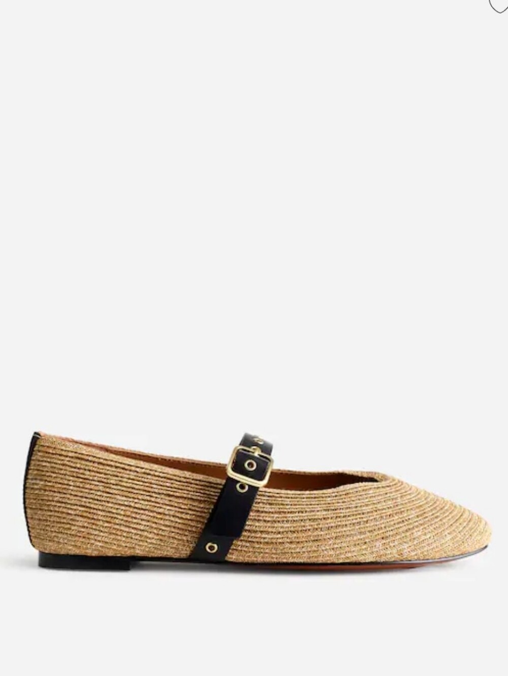 Madewell The Remy Mary Jane Flat - Natural Crocheted Straw